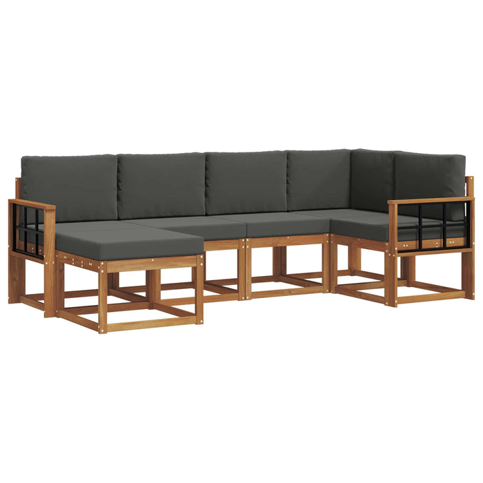 Set de canapele de exterior cu pernă 6 pcs Natural și Antracit - WALTI WALTI