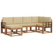 Set de canapele de exterior cu pernă 6 pcs Natural și Bej - WALTI WALTI