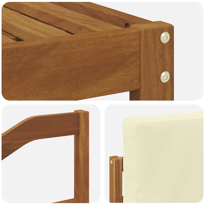 Set de canapele de exterior cu pernă 6 pcs Natural și Crem WALTI