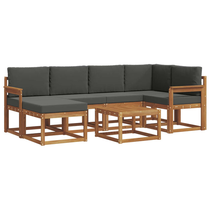 Set de canapele de exterior cu pernă 7 pcs Natural și Antracit WALTI