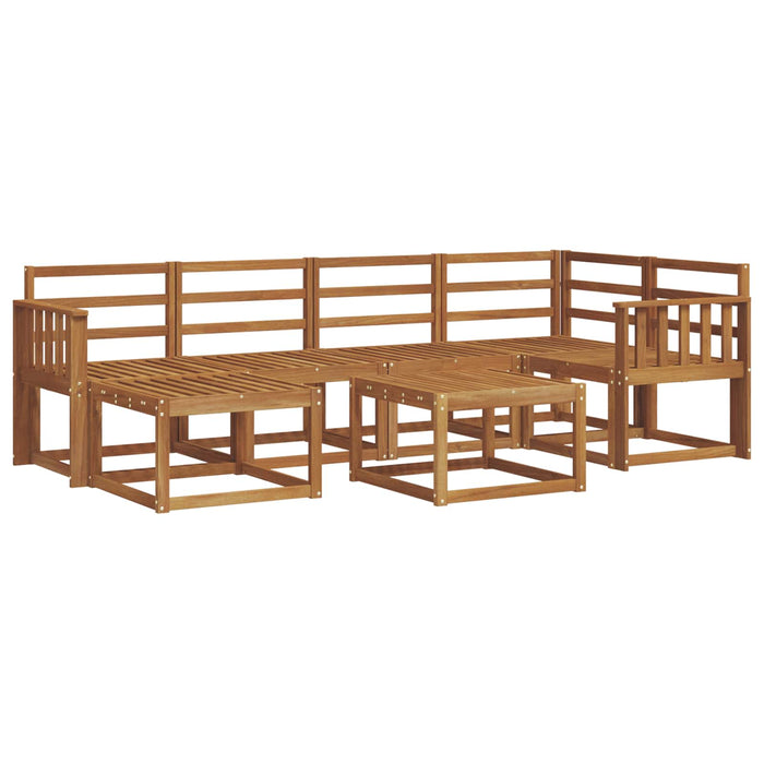 Set de canapele de exterior 7 pcs natural Lemn Solid de Acacia WALTI