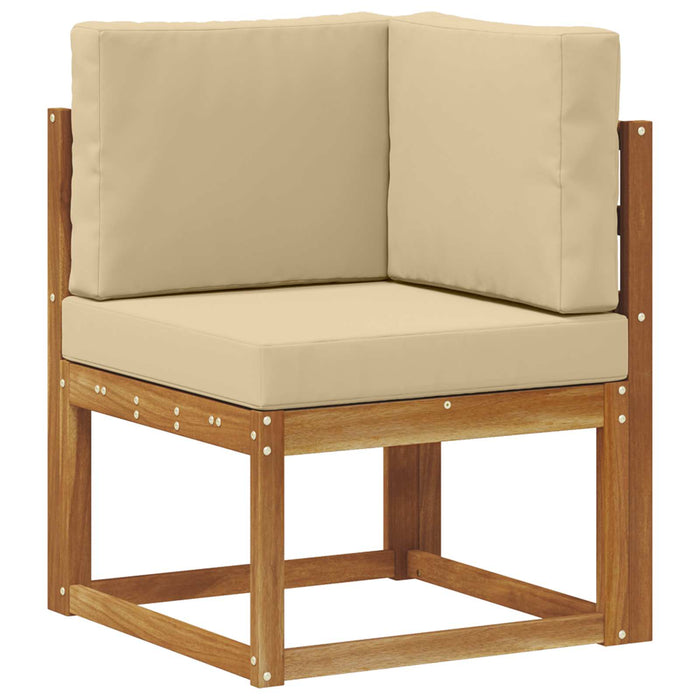 Set de canapele de exterior cu pernă 7 pcs Natural și Bej WALTI
