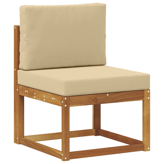 Set de canapele de exterior cu pernă 7 pcs Natural și Bej WALTI