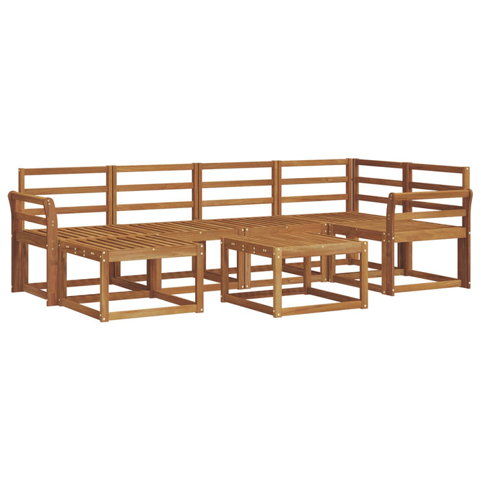 Set de canapele de exterior 7 pcs natural Lemn Solid de Acacia WALTI