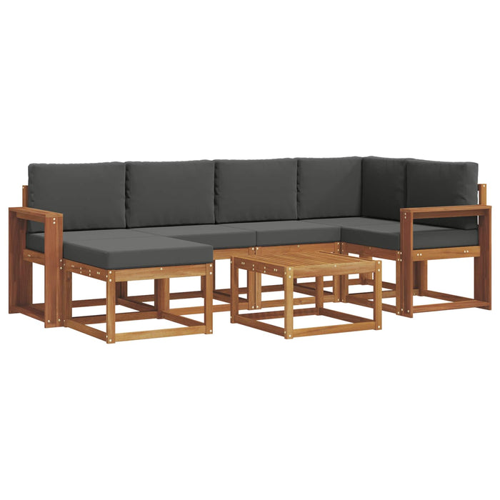 Set de canapele de exterior cu pernă 7 pcs Natural și Antracit - WALTI WALTI