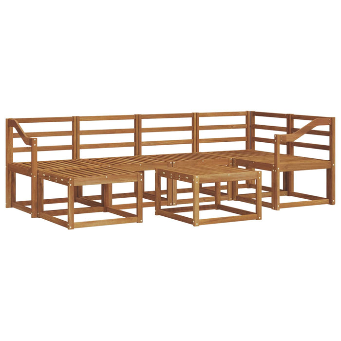 Set de canapele de exterior 7 pcs natural Lemn Solid de Acacia WALTI