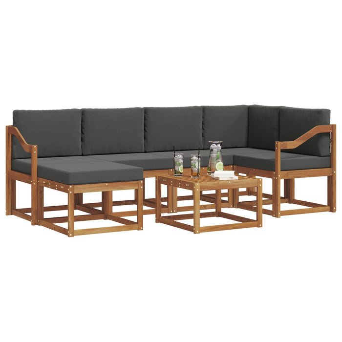 Set de canapele de exterior cu pernă 7 pcs Natural și Antracit WALTI