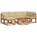 Set de canapele de exterior cu pernă 7 pcs Natural și Bej - WALTI WALTI