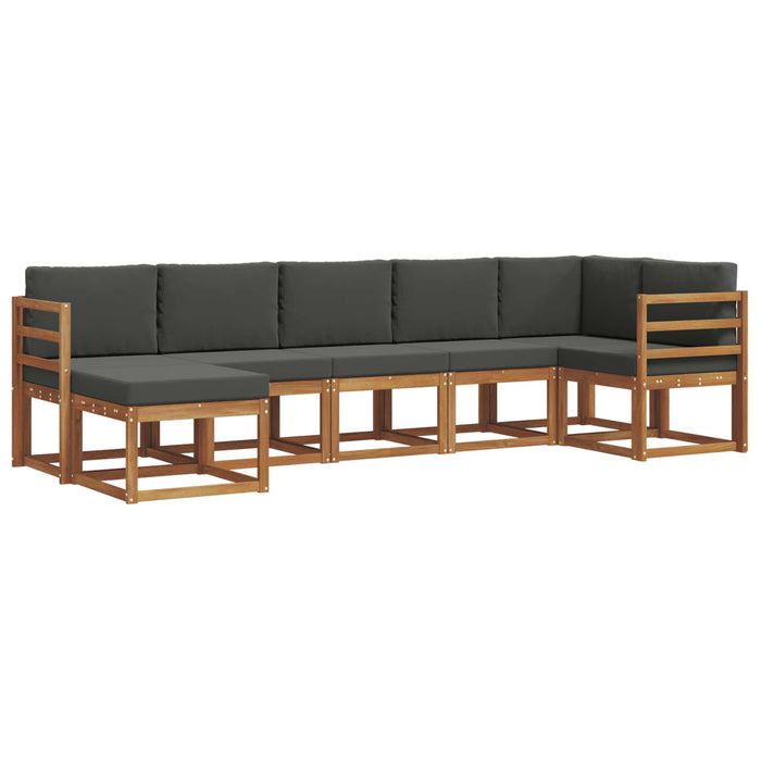 Set de canapele de exterior cu pernă 7 pcs Natural și Antracit - WALTI WALTI
