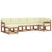 Set de canapele de exterior cu pernă 7 pcs Natural și Crem - WALTI WALTI