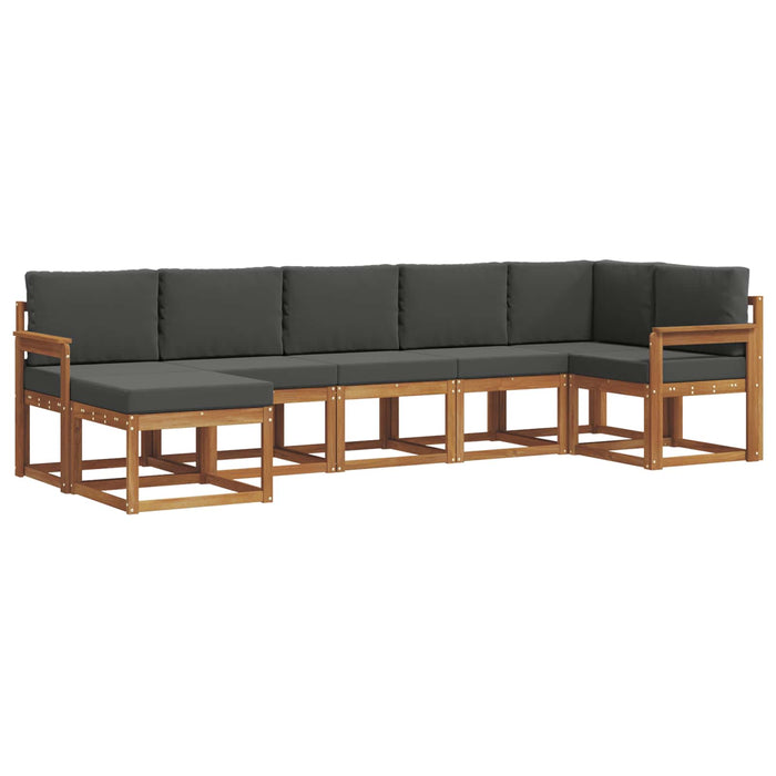 Set de canapele de exterior cu pernă 7 pcs Natural și Antracit - WALTI WALTI