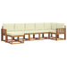 Set de canapele de exterior cu pernă 7 pcs Natural și Crem - WALTI WALTI