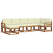 Set de canapele de exterior cu pernă 7 pcs Natural și Crem - WALTI WALTI