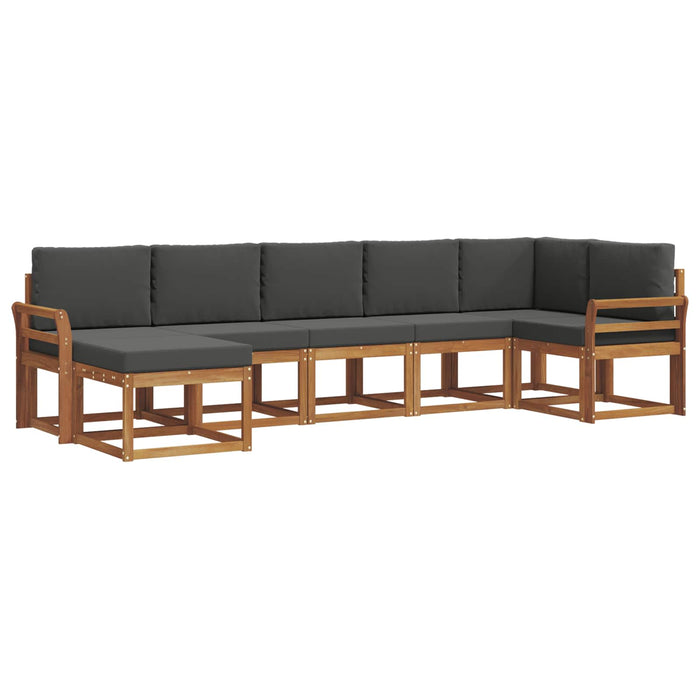 Set de canapele de exterior cu pernă 7 pcs Natural și Antracit - WALTI WALTI