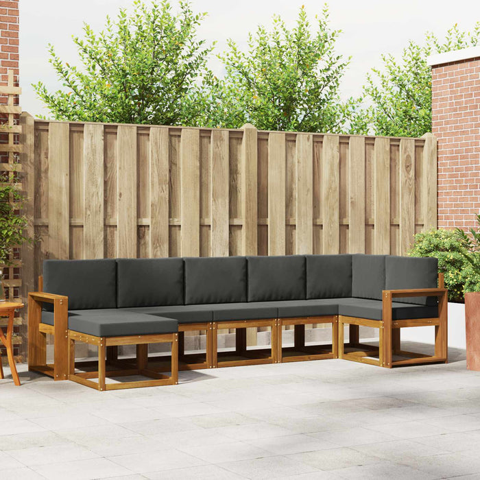 Set de canapele de exterior cu pernă 7 pcs Natural și Antracit - WALTI WALTI
