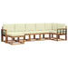 Set de canapele de exterior cu pernă 7 pcs Natural și Crem - WALTI WALTI