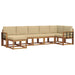 Set de canapele de exterior cu pernă 7 pcs Natural și Bej - WALTI WALTI