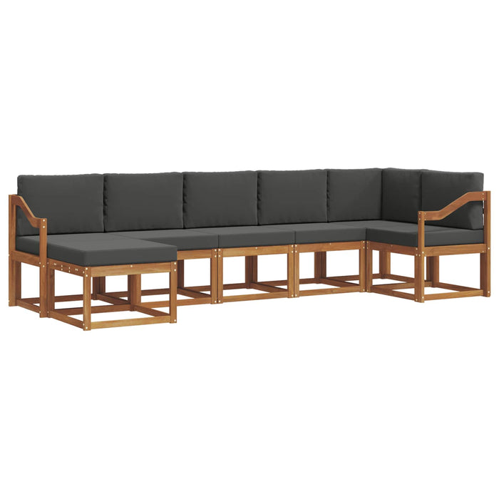 Set de canapele de exterior cu pernă 7 pcs Natural și Antracit - WALTI WALTI