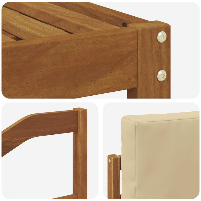 Set de canapele de exterior cu pernă 7 pcs Natural și Bej - WALTI WALTI