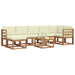 Set de canapele de exterior cu pernă 8 pcs Natural și Crem - WALTI WALTI