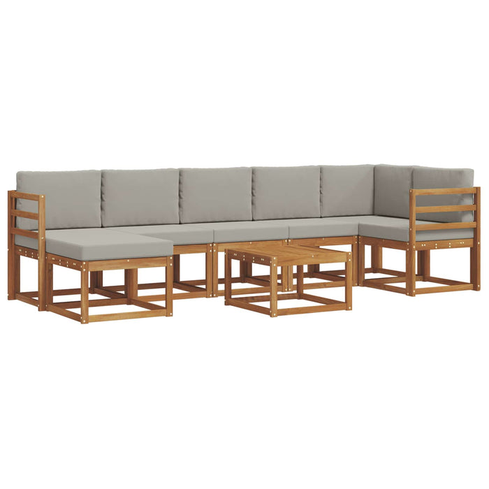 Set de canapele de exterior 8 pcs Gri natural și deschis - WALTI WALTI