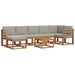 Set de canapele de exterior 8 pcs Gri natural și deschis - WALTI WALTI