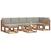 Set de canapele de exterior 8 pcs Gri natural și deschis - WALTI WALTI
