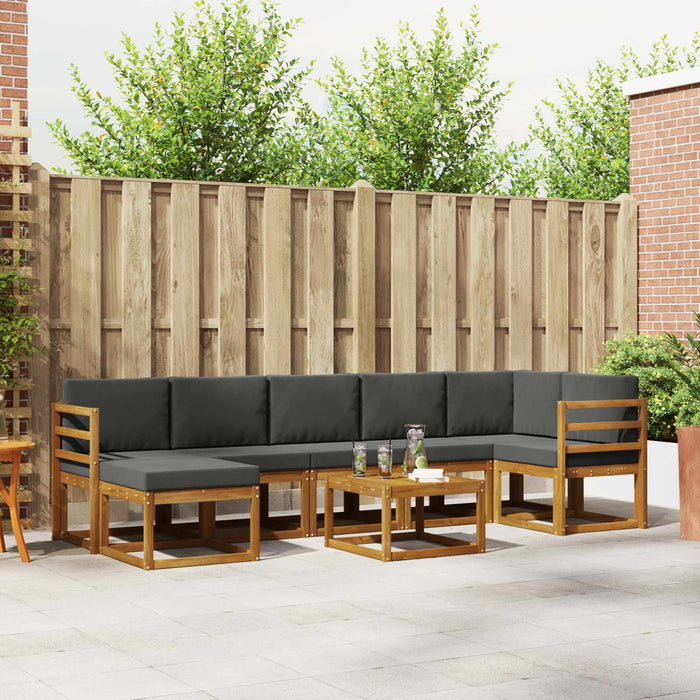 Set de canapele de exterior cu pernă 8 pcs Natural și Antracit - WALTI WALTI