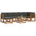 Set de canapele de exterior cu pernă 8 pcs Natural și Antracit - WALTI WALTI