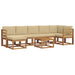Set de canapele de exterior cu pernă 8 pcs Natural și Bej - WALTI WALTI