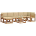 Set de canapele de exterior cu pernă 8 pcs Natural și Bej - WALTI WALTI