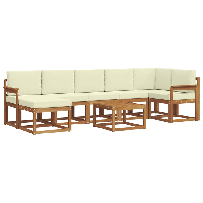Set de canapele de exterior cu pernă 8 pcs Natural și Crem - WALTI WALTI
