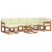 Set de canapele de exterior cu pernă 8 pcs Natural și Crem - WALTI WALTI
