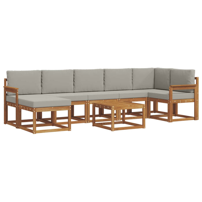 Set de canapele de exterior 8 pcs Gri natural și deschis - WALTI WALTI