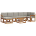 Set de canapele de exterior 8 pcs Gri natural și deschis - WALTI WALTI
