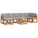 Set de canapele de exterior 8 pcs Gri natural și deschis - WALTI WALTI