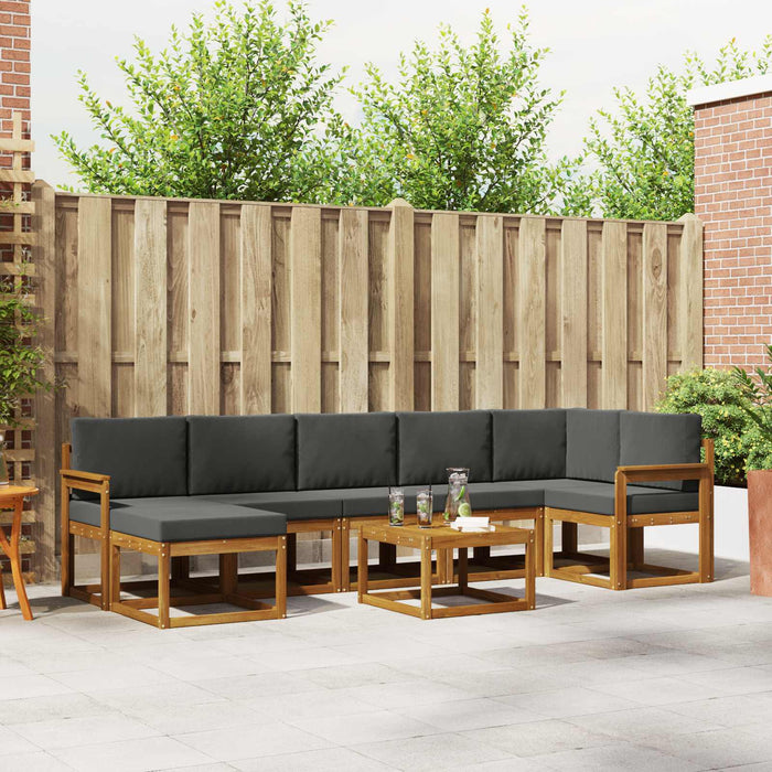 Set de canapele de exterior cu pernă 8 pcs Natural și Antracit - WALTI WALTI