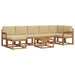 Set de canapele de exterior cu pernă 8 pcs Natural și Bej - WALTI WALTI