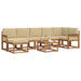 Set de canapele de exterior cu pernă 8 pcs Natural și Bej - WALTI WALTI