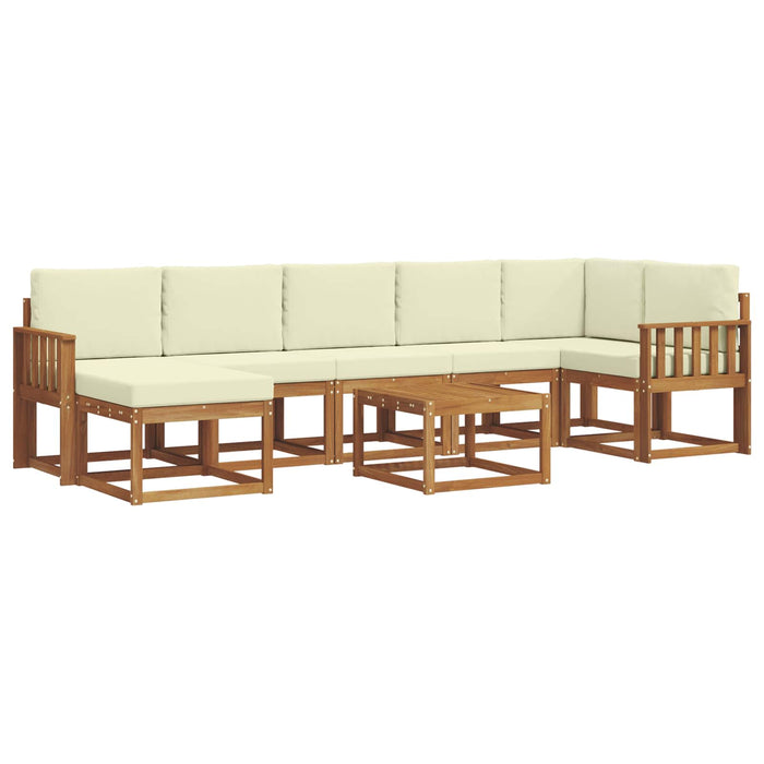 Set de canapele de exterior cu pernă 8 pcs Natural și Crem - WALTI WALTI