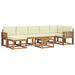 Set de canapele de exterior cu pernă 8 pcs Natural și Crem - WALTI WALTI