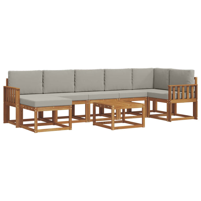 Set de canapele de exterior 8 pcs Gri natural și deschis - WALTI WALTI