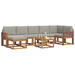 Set de canapele de exterior 8 pcs Gri natural și deschis - WALTI WALTI