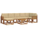 Set de canapele de exterior cu pernă 8 pcs Natural și Bej - WALTI WALTI