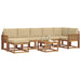 Set de canapele de exterior cu pernă 8 pcs Natural și Bej - WALTI WALTI