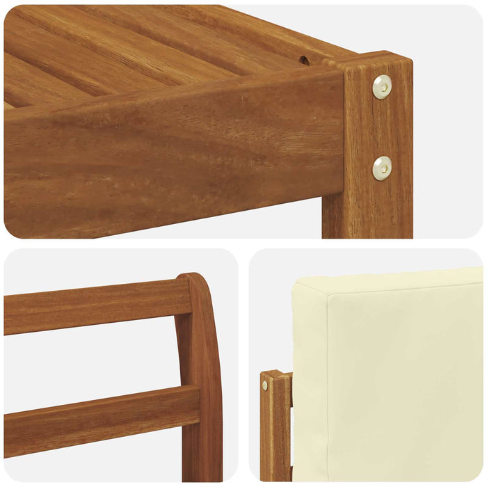 Set de canapele de exterior cu pernă 8 pcs Natural și Crem - WALTI WALTI