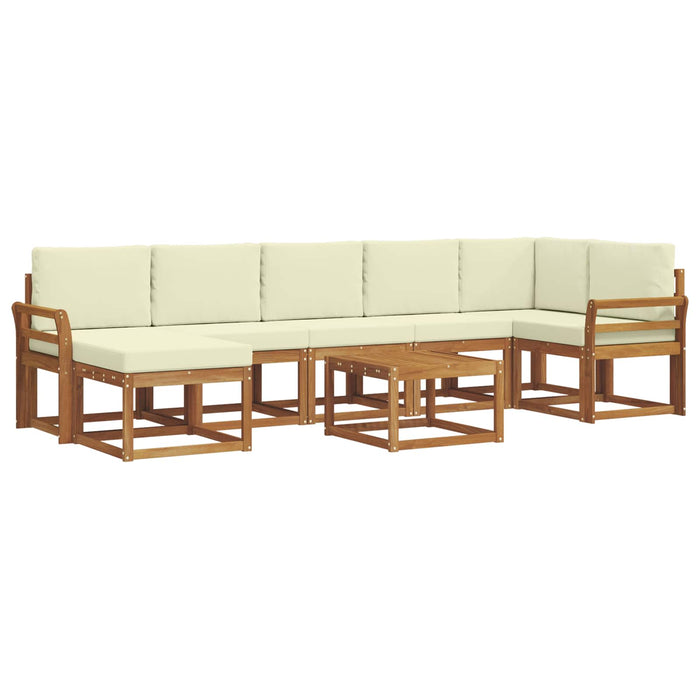Set de canapele de exterior cu pernă 8 pcs Natural și Crem - WALTI WALTI