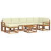Set de canapele de exterior cu pernă 8 pcs Natural și Crem - WALTI WALTI