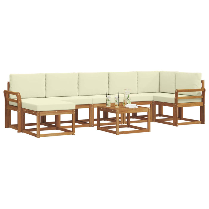 Set de canapele de exterior cu pernă 8 pcs Natural și Crem - WALTI WALTI