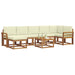 Set de canapele de exterior cu pernă 8 pcs Natural și Crem - WALTI WALTI